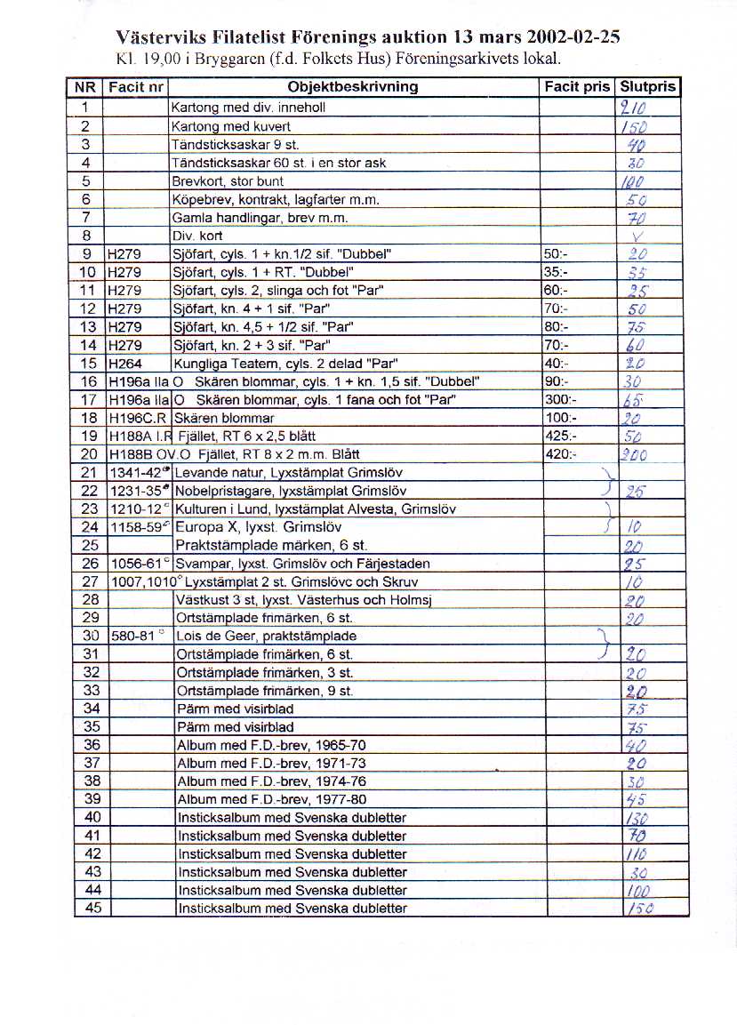 Auktionslista 020313 del1