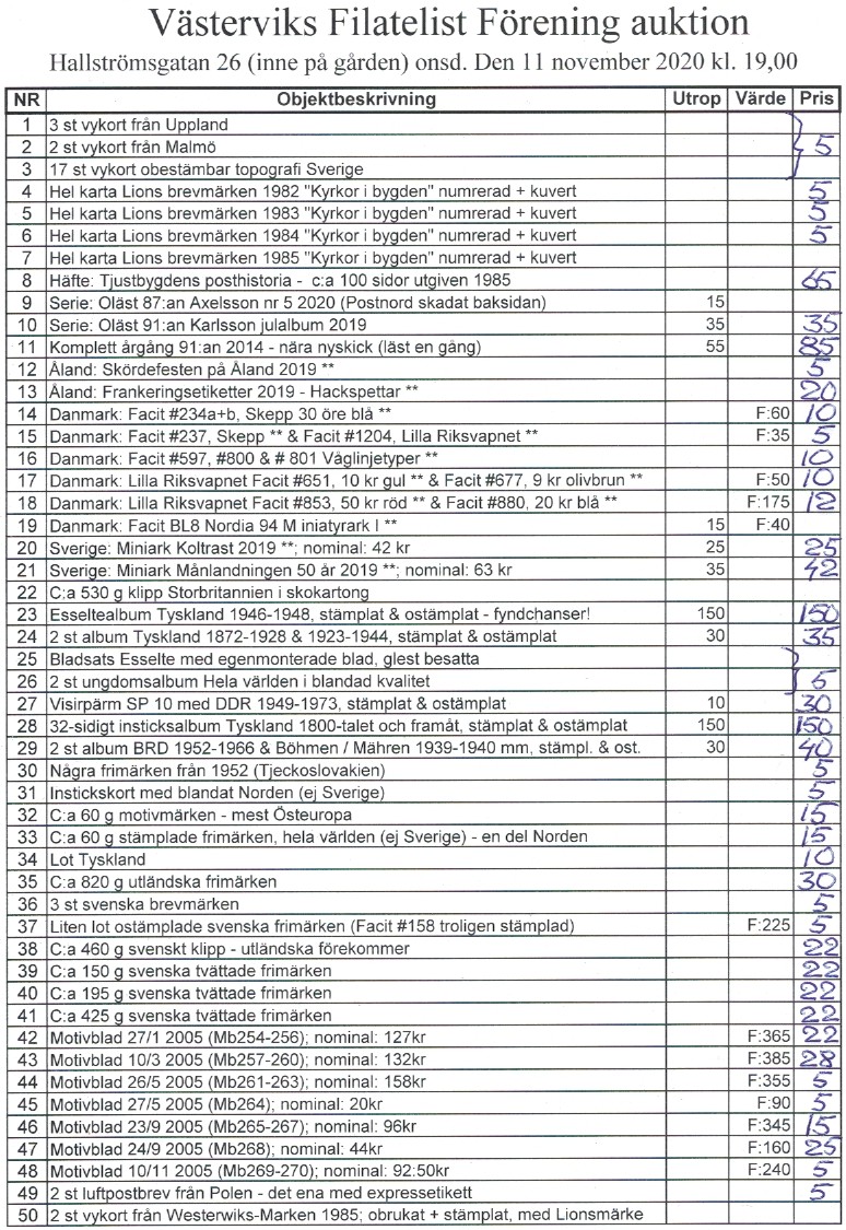Auktionslista 201111 del1